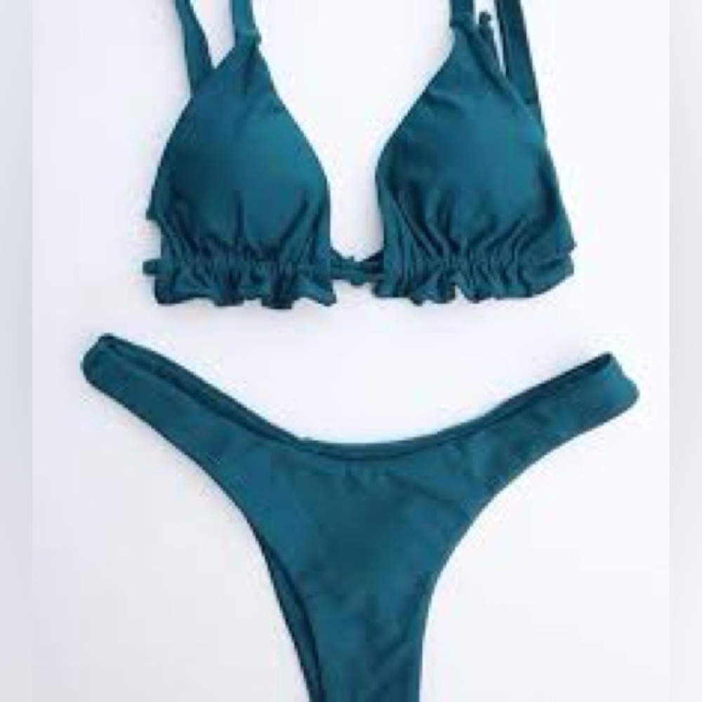 SHEIN Teal Bikini Set